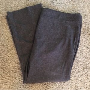 Brown tweed wide leg pants